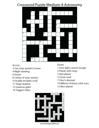Medium Crossword Puzzle #4