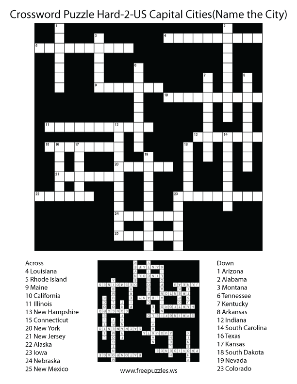 Hard Crossword Puzzle #2