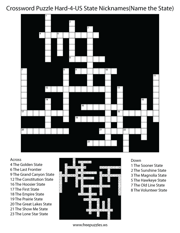 Hard Crossword Puzzle #4
