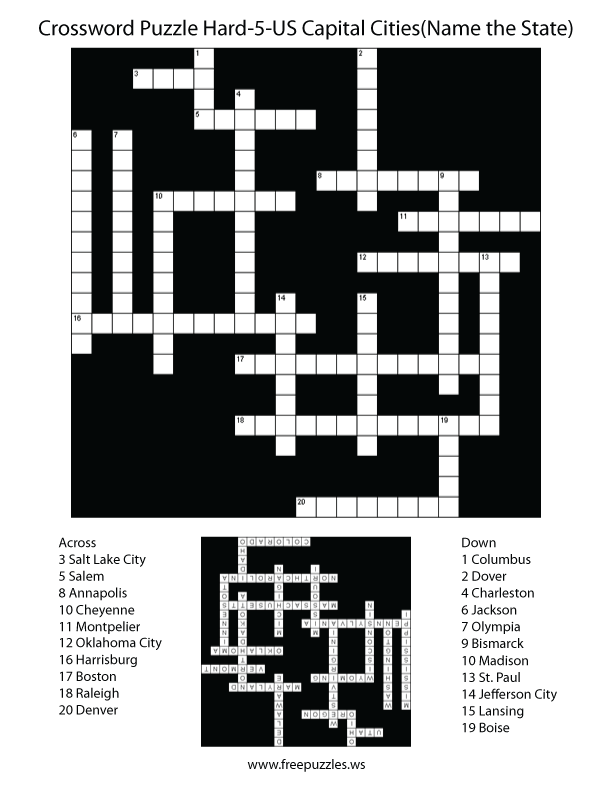 Hard Crossword Puzzle #5