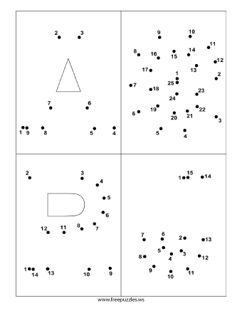 Letter Dot To Dot Puzzle #1