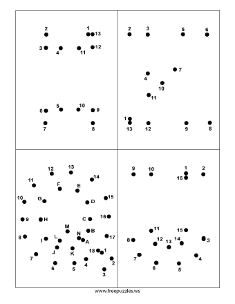Letter Dot To Dot Puzzle #6