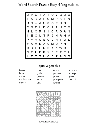 Easy Word Search Puzzle #4