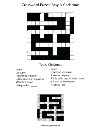 Easy Crossword Puzzle #3