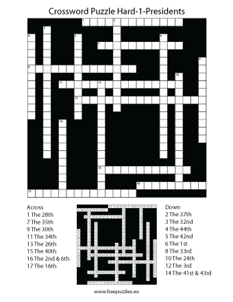 Hard Crossword Puzzle #1