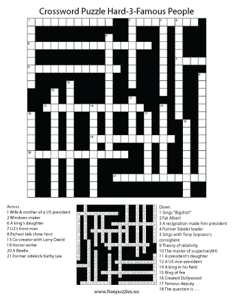 Hard Crossword Puzzle #3