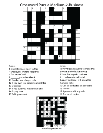 Medium Crossword Puzzle #2