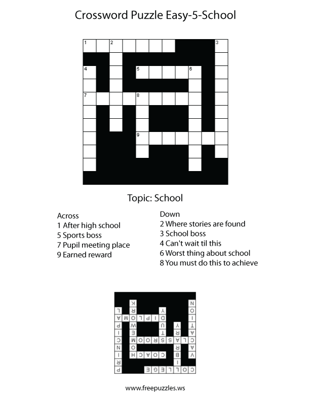 Easy Crossword Puzzle #5