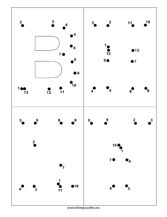 Letter Dot To Dot Puzzle #2