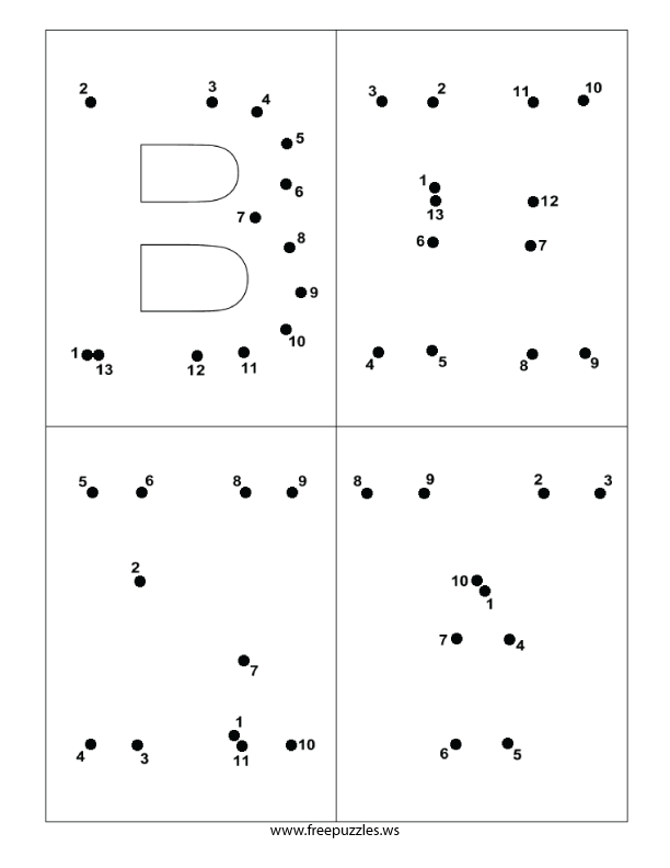 Letter Dot To Dot Puzzle #2