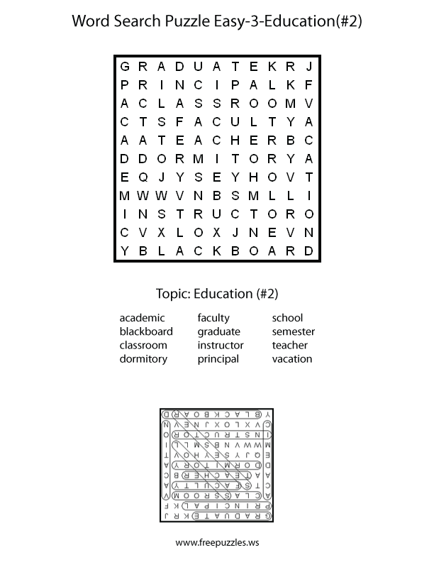 Preview of Easy #3 — Education #2